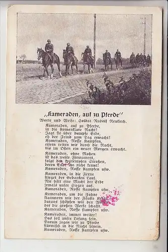 MILITÄR, Musik, 2.Weltkrieg, Wehrmacht, "Kameraden, auf zu Pferde", rote Stemeplreste