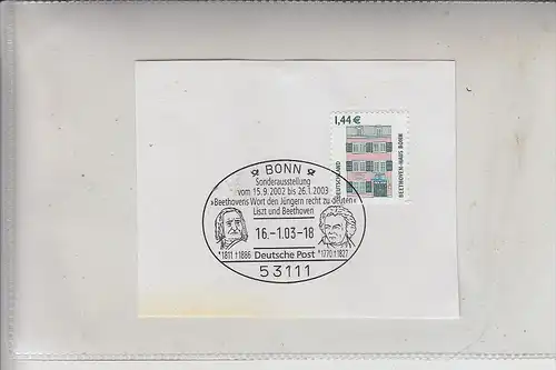 MUSIK - OPER, Sonderstempel BEETHOVEN & LISZT, 2003