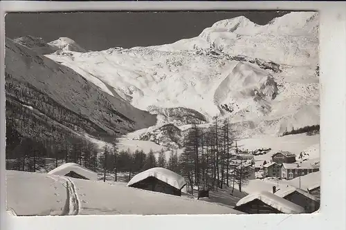 CH 3906 SAAS - FEE, Allalinhorn, Alphubel, Feegletscher, 1957