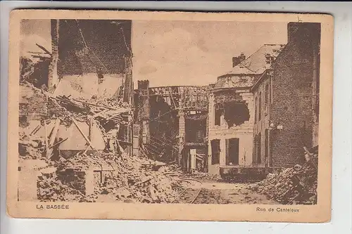 F 59480 LA BASSEE, 1.Weltkrieg, Zerstörungen, Rue de Canteleux, Deutsche Feldpost, 1916