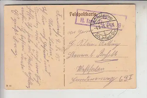 F 08400 VOUZIERS, Partie mit der Kirche, 1.Weltkrieg, Deutsche Feldpost, 1915