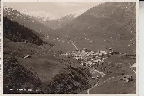 CH 6490 ANDERMATT UR, Ortsansicht gegen Furka