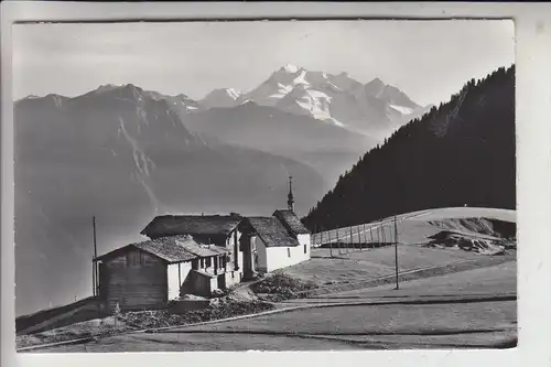 CH 3987 RIEDERALP ob Mörel, Kapelle mit Mischabelgruppe