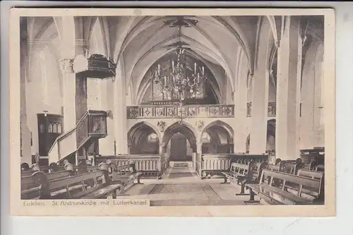 0-4250 EISLEBEN, St. Andreskirche mit Lutherkanzel, Kirchenorgel