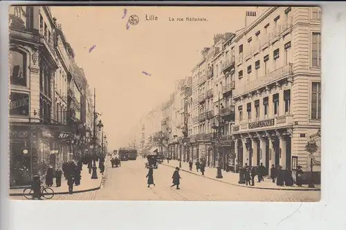 F 59000 LILLE, La rue Nationale, 1917, 1.Weltkrieg, Deutsche Feldpost