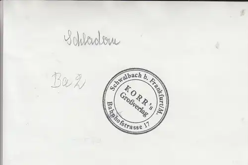5227 WINDECK - SCHLADERN, Archiv-Beleg der Fa. Korr, Schwalbach