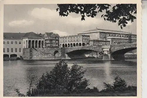 4330 MÜLHEIM / Ruhr, An der Ruhrbrücke, 50er Jahre