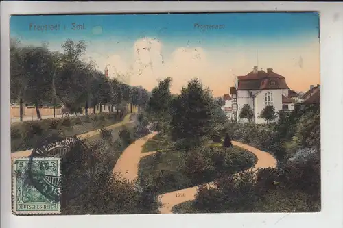 NIEDER-SCHLESIEN - FREYSTADT / KOZUCHOW, Promenade, 1913