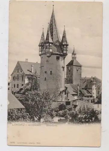 8990 LINDAU, Diebsturm, Glaser, 1904