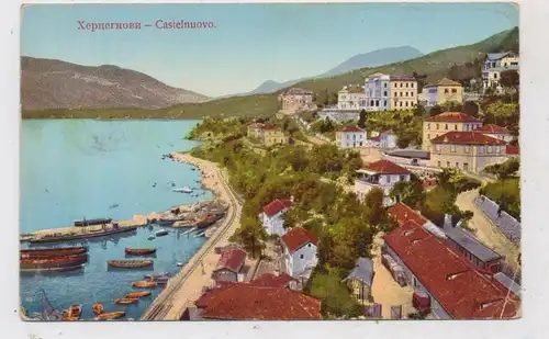 MONTENEGRO - CASTELNUEVO / HERCEG NOVI, Gesamtansicht 1917, österr. Militärpost