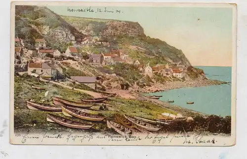 UK - ENGLAND - NORTH YORKSHIRE - WHITBY, Runswick Bay, 1904, color