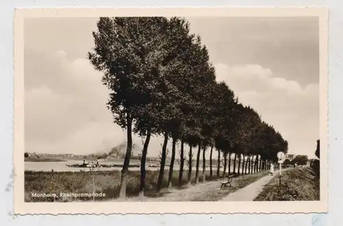 4019 MONHEIM, Rheinpromenade, Frachtschiffe