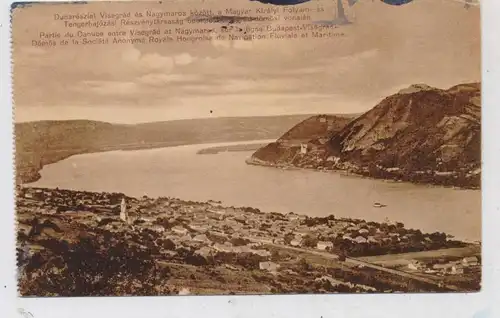 H 4025 VISEGRAD, Blick auf die Donau, kl. Farbreste