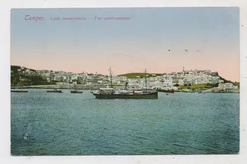 MAROC - TANGER, Panorama, Schiffe, kl. Druckstelle