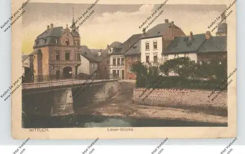 5560 WITTLICH, Lieser-Brücke, 1920, kl. Druckstelle