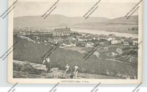 5503 KONZ - KARTHAUS, Gesamtansicht, Heuernte, 1921