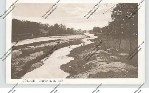 5170 JÜLICH, Partie an der Rur, spielende Kinder, 1919