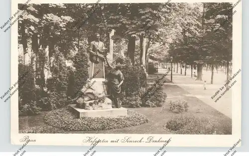 5300 BONN, Hofgarten mit Simrock-Denkmal, 1920, kl. Druckstelle