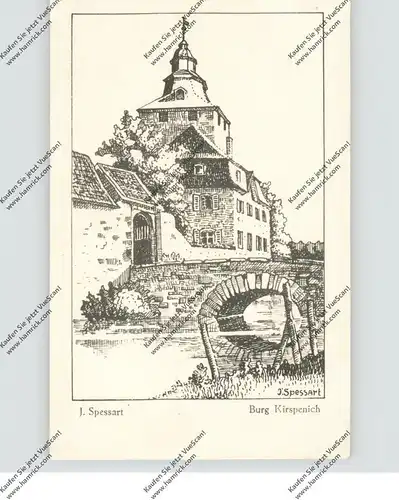 5358 BAD MÜNSTEREIFEL - KIRSPENICH, Burg Kirspenich, Künstler-Karte J. Spressart, 1920