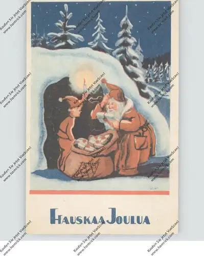 WEIHNACHTEN / NIKOLAUS / WEIHNACHTSMANN / SANTA, Hauskaa Joula, Nikolaus und Elf