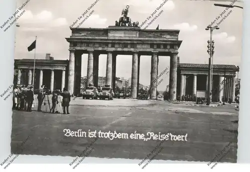 1000 BERLIN, Brandenburger Tor, 1961, Militär, TV-Teams