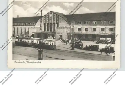 7500 KARLSRUHE, Hauptbahnhof, Strassenbahn / Tram, Taxen