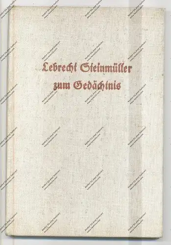 5270 GUMMERSBACH, Fa. Steinmüller zum Gedenken an Dr. Ing. Lebrecht Steinmüller, 1874 - 1937