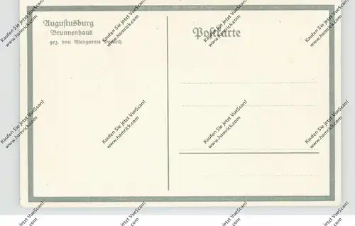 0-9382 AUGUSTUSBURG, Brunnenhaus, Künstler-Karte Margarete Donath