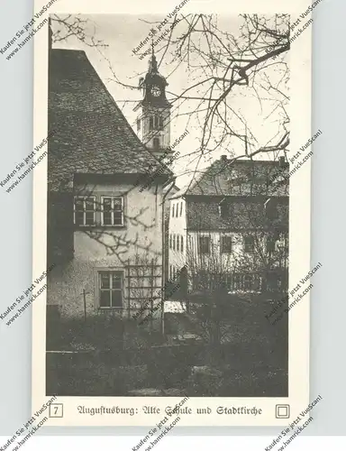 0-9382 AUGUSTUSBURG, Alte Schule und Stadtkirche