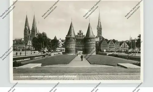 2400 LÜBECK, Holstentor, Marien- und Petrikirche, 1934