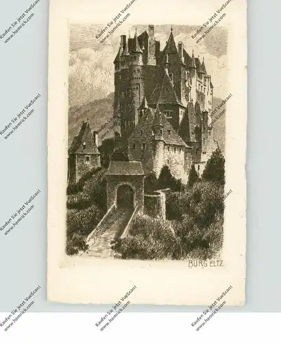 5401 WIERSCHEM, Burg Eltz, Kupferstich-AK, Franz Jander - Berlin