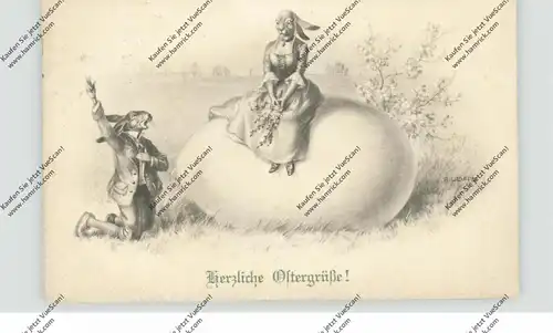 OSTERN - Hasenschwur, Künstler-Karte R.Ulreich, Munk-Wien #950