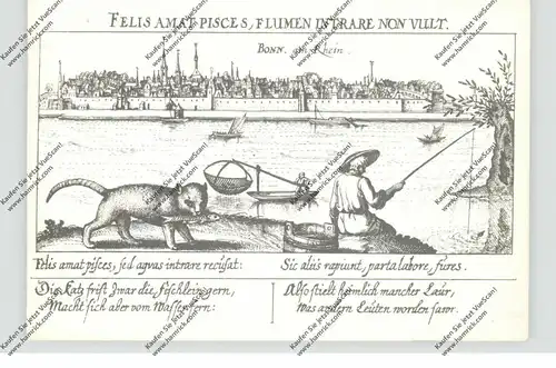 5300 BONN, Historische Ansicht um 1625 mit Angler