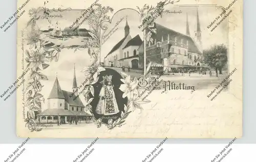 8262 ALÖTTING, Pfarrkirche, Kapuziner Kloster, Heil. Kapelle, Hauptplatz, 1898, kl. Druckstelle