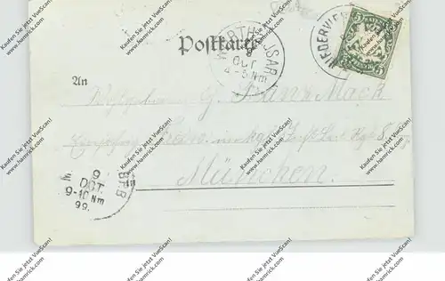 8262 ALÖTTING, Bayerische Strasse, 1899, Mondschein-Karte