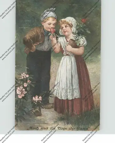 KÜNSTLER - ARTIST - Prof. Hans W. Schmidt, "Noch sind die Tage der Rosen", kl. Druckstelle, 1918