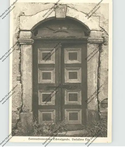 0-9308 JÖHSTADT, Hammerherrenhaus, Verfallene Tür