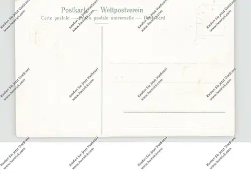 OSTERN - EIERKUTSCHE, Hahn und Hennen, Präge-Karte, embossed, relief