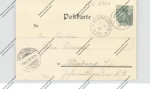 0-6800 SCHMÖLLN - HUMMELSHAIN, Lithographie, Gasthaus zum Hirsch, Gesamtansicht