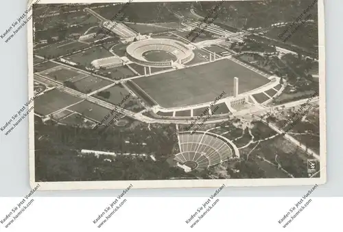 OLYMPIA 1936 BERLIN, Reichssportfeld, Luftaufnahme, kl. Knick