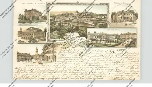 0-5800 GOTHA, Lithographie 1896, 6 Ansichten