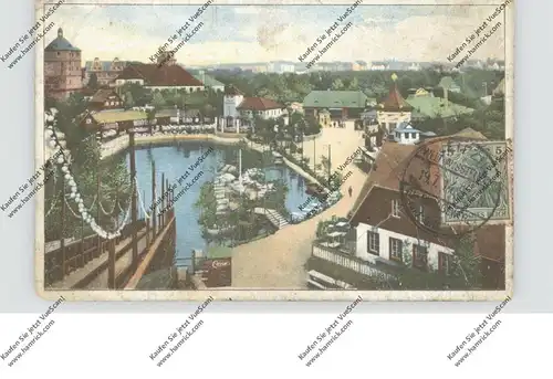 KIRMES / Fun Fair / Kermis / Fete Foraine / Luna Park, Wasserrutschbahn Leipzig 1914, Weltausstellung für Buchgewerbe