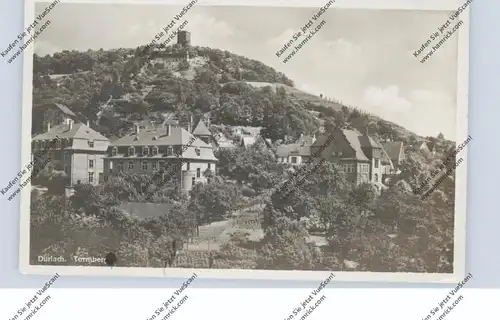 7500 KARLSRUHE - DURLACH, Turmberg, 1930, rücks. kl. Klebereste