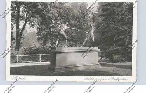 7500 KARLSRUHE, Fechtergruppe im Stadtgarten, fencing