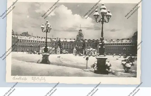 7500 KARLSRUHE, Schloßplatz im Schnee