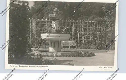 7500 KARLSRUHE, Stadtgarten, Brunnen im Rosengarten