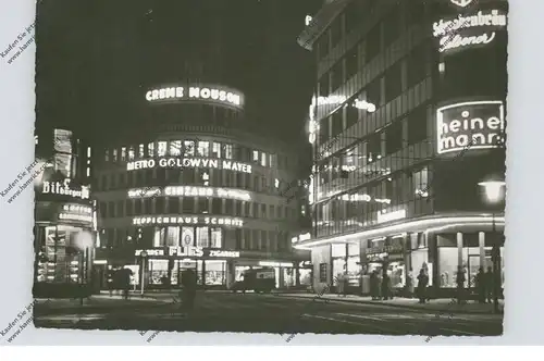 4000 DÜSSELDORF, Corneliusplatz bei Nacht, MGM - Werbung, 1956