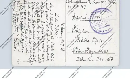 MILITÄR - Marine-Schiffspost Wilhelmshaven 1918