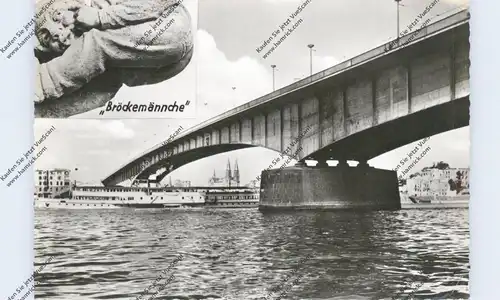 5300 BONN, Rheinbrücke, Brückenmännchen, KD-Dampfer