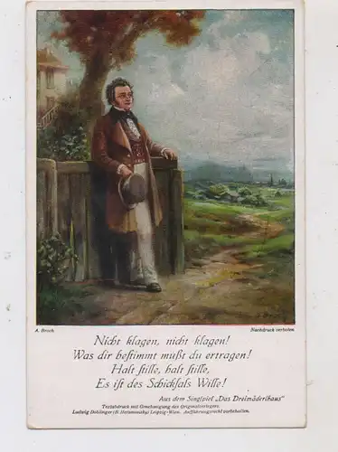MUSIK - DAS DREIMÄDERLHAUS, Franz Schubert, Künstler Alois Broch